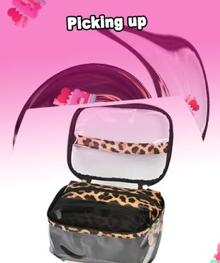 Leopard make up bag